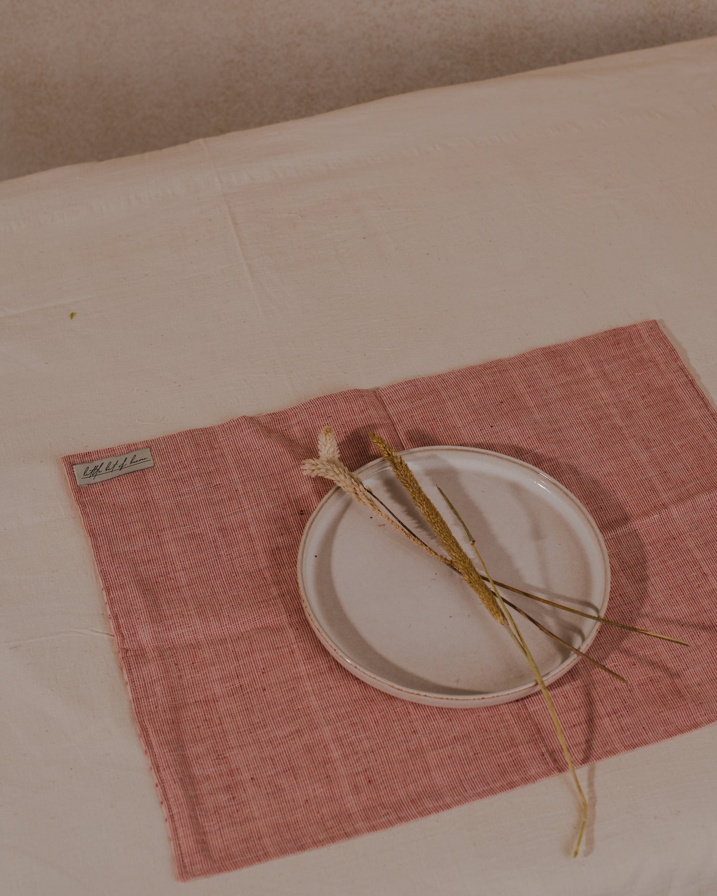 Pink reversible khadi cotton Placemat (set of 2)